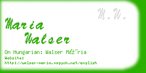 maria walser business card